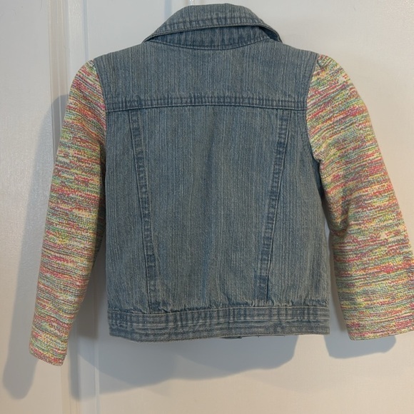 Nanette kids little girls denim jean jacket with patches rainbow hearts size 4 - Picture 8 of 8